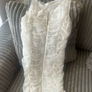 White zipper dress